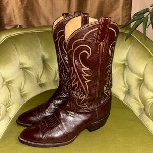 Men’s Vintage Brown Tony Lama Western Cowboy Boots Size 11.5 E Style 6566